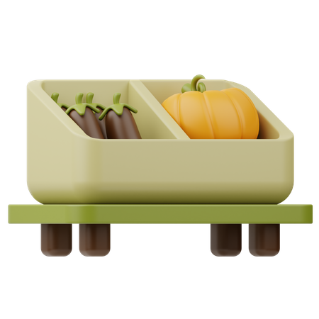 Gemüsestand  3D Icon