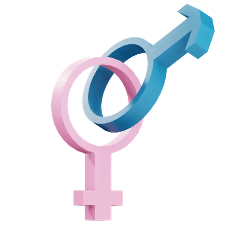 3 D Gender Illustration With Transparetnt Background 3D Icon
