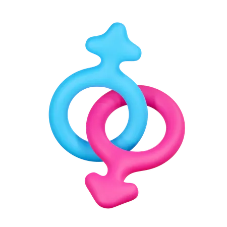 Gender Male And Female 3D Icon