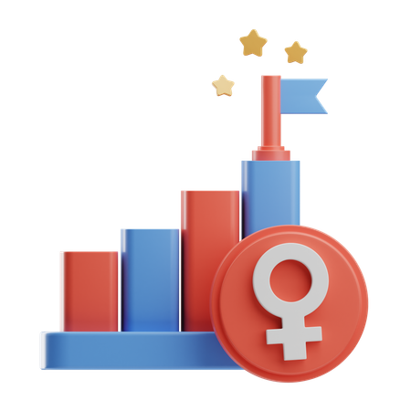 Gender Equality Growth  3D Icon