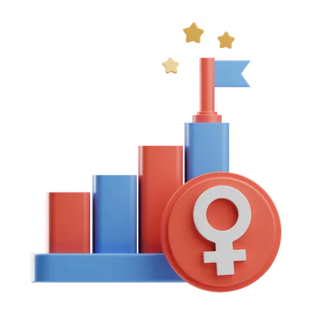 Gender Equality Growth  3D Icon