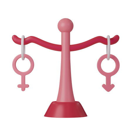 Gender Equality Scales  3D Icon