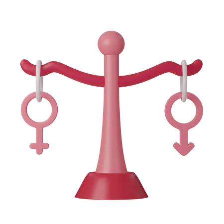 Gender Equality Scales With Female Symbols Icon For International Womens Day 3 D Illustration Feminism Independence Freedom Empowerment Activism For Women Rights 3D Icon