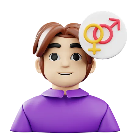 ジェンダーアイデンティティ  3D Icon
