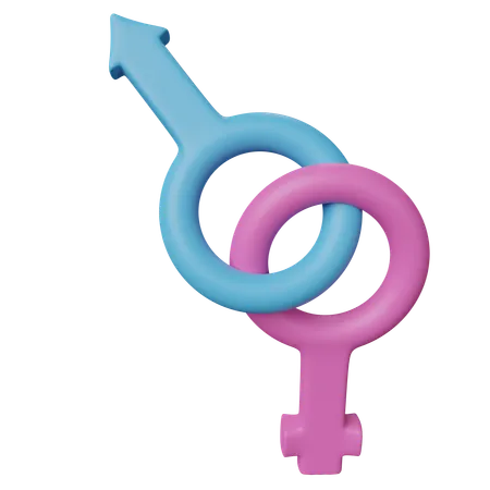 Male And Female Gender Symbol Signs Of Venus And Mars Woman And Man Minimalistic Clay Style Isolated 3 D Render On Transparent Background 3D Icon