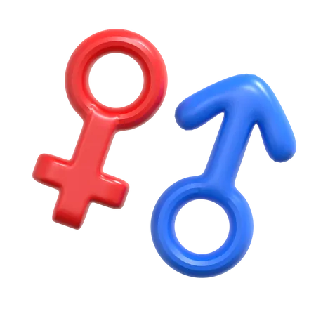 3 D Rendering Medical Icon Gender Male Female 3D Illustration