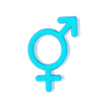3d gender symbol illustration