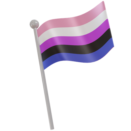 Genderfluid Flag  3D Flag