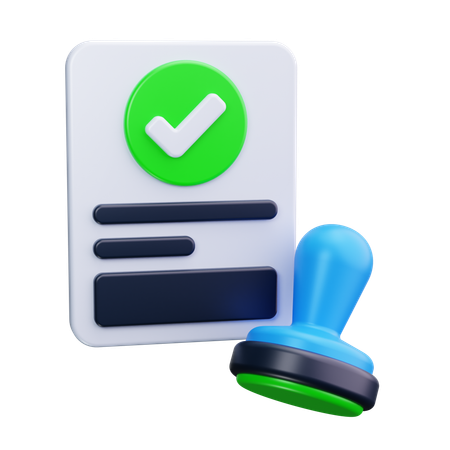 Genehmigen  3D Icon