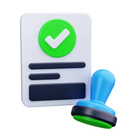 Genehmigen  3D Icon