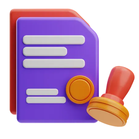 Genehmigen  3D Icon