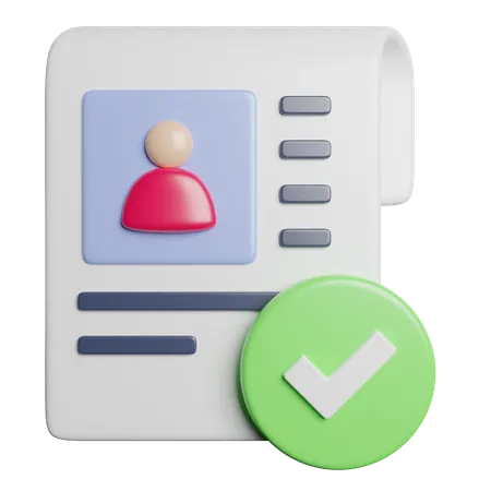 Genehmigt  3D Icon