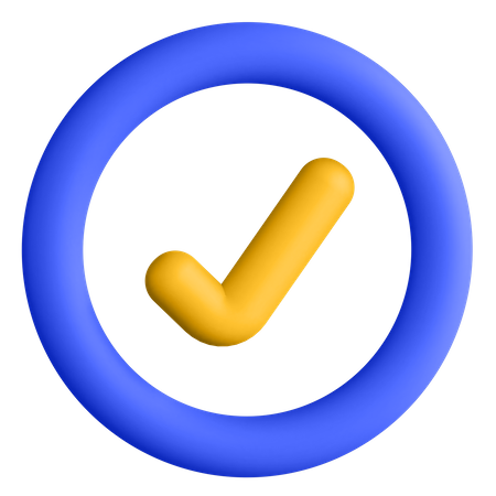 Genehmigt  3D Icon