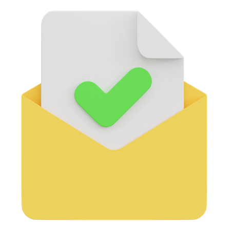 Genehmigte E-Mail  3D Icon