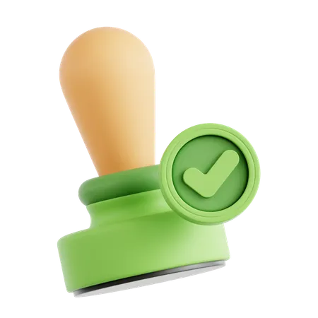 Genehmigter Stempel  3D Icon