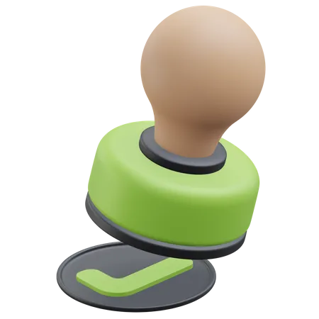 Genehmigter Stempel  3D Icon