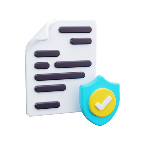 Genehmigtes Dokument  3D Icon