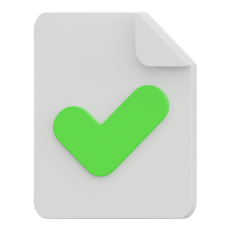 Genehmigtes Dokument  3D Icon