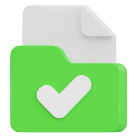 Genehmigtes Dokument  3D Icon
