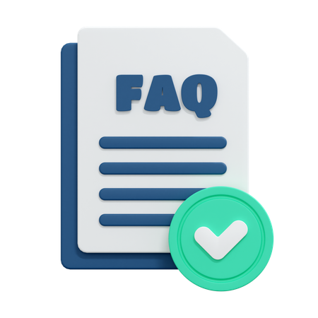 Freigegebenes FAQ-Dokument  3D Icon