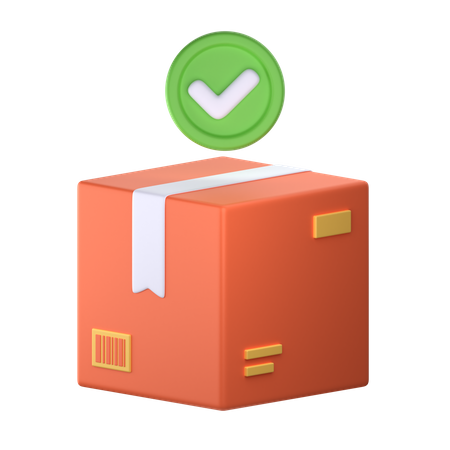 Genehmigtes Box-Paket  3D Icon