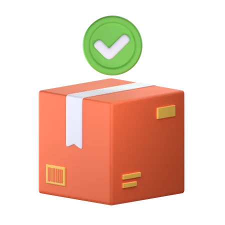 Genehmigtes Box-Paket  3D Icon