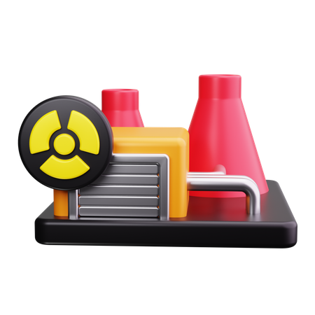 Generación de energía nuclear  3D Icon