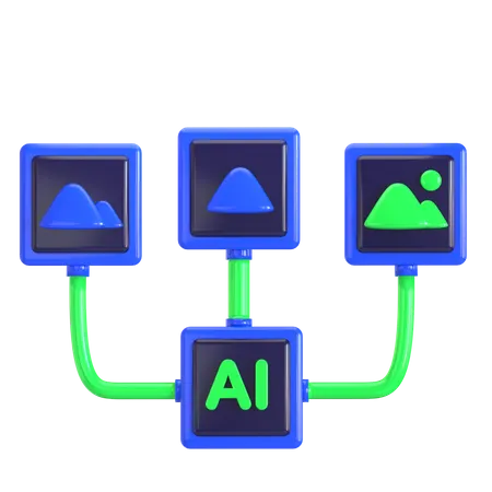 Generadores De Imagenes AI Ilustracion 3 D Buena Para El Diseno De Inteligencia Artificial 3D Icon