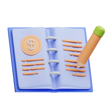 3 D Accounting Illustration General Ledger 3D Icon