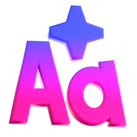 Generated Text  3D Icon
