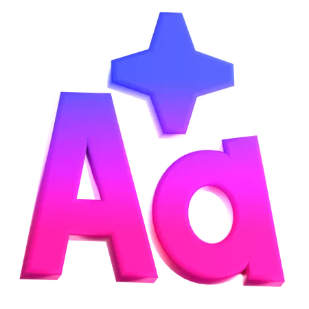 Generated Text  3D Icon