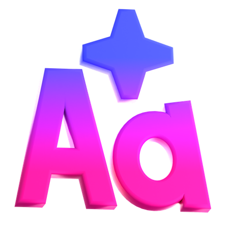 Generierter Text  3D Icon