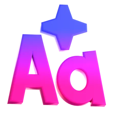 Generierter Text  3D Icon