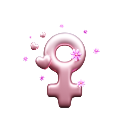 Genero femenino  3D Icon