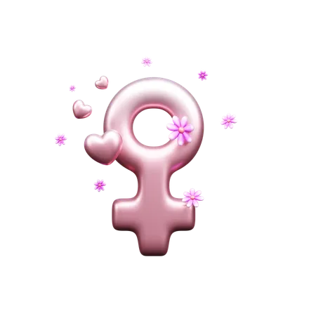 Genero femenino  3D Icon