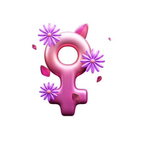 Genero femenino  3D Icon