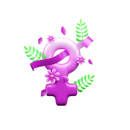 Genero femenino  3D Icon