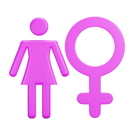 Genero femenino  3D Icon