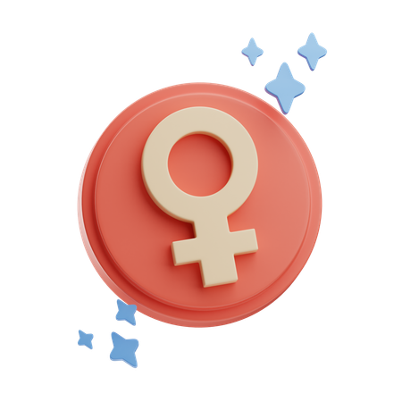 Genero femenino  3D Icon