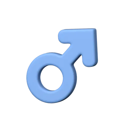 Género masculino  3D Icon