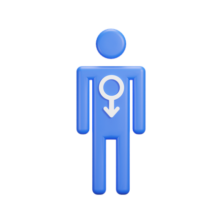 Género masculino  3D Icon