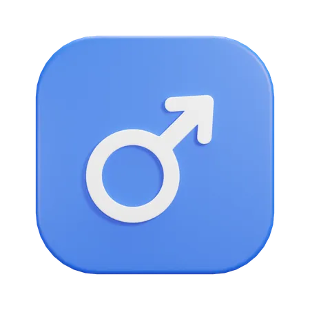 Género masculino  3D Icon