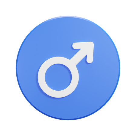 Género masculino  3D Icon