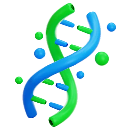 3 D Medical Spiral Genetic Dna Molecule Icon For Molecular Chemistry Physics Science Biochemistry Concept 3D Icon