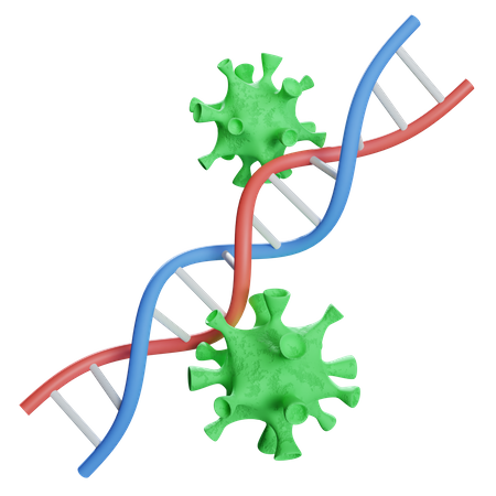 Genética do corona vírus  3D Illustration