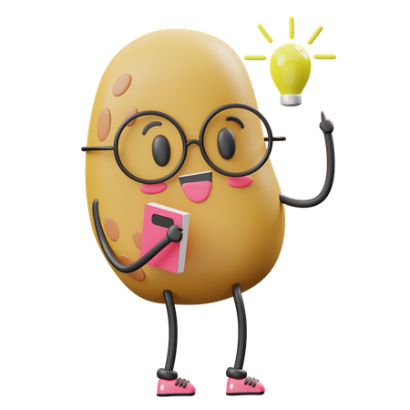 Genius Potato  3D Icon
