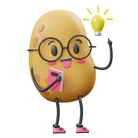 Genius Potato  3D Icon