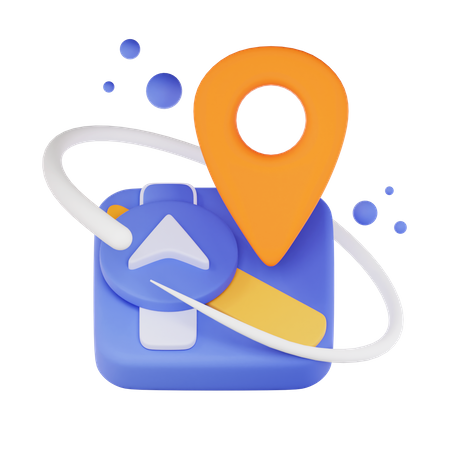 Localisation en ligne  3D Icon