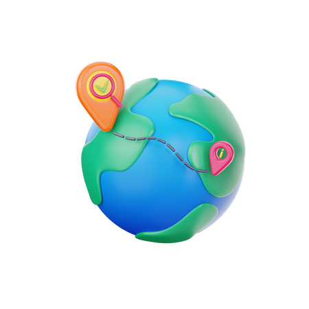 Geo Location  3D Icon