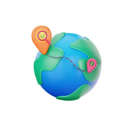 Geo Location  3D Icon